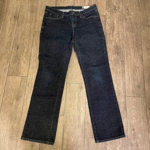 Gap Jeans Womens 10R Average Blue Straight Leg Mid Rise Dark Denim